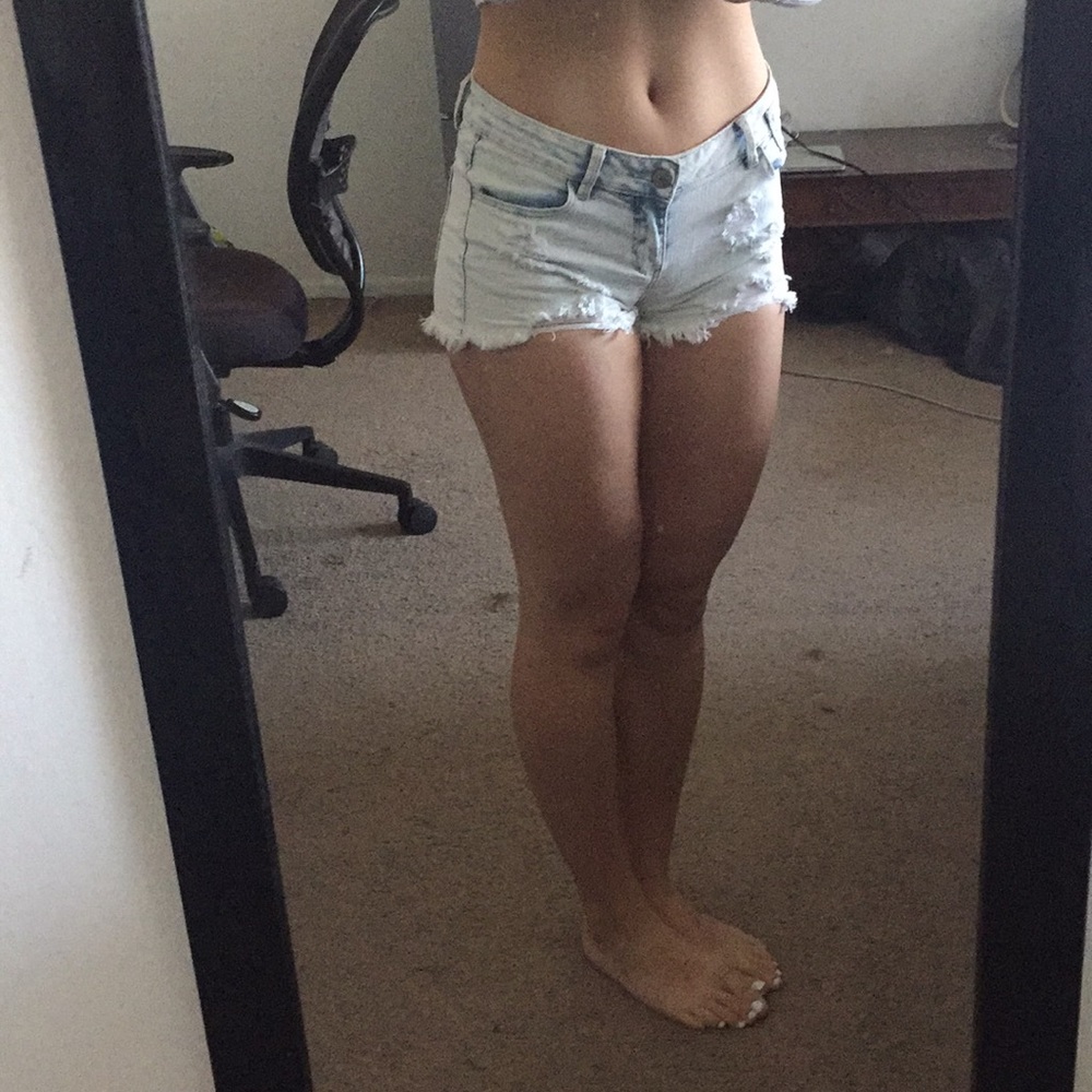 ✨ Acid washed distressed low-rise shorts, size S